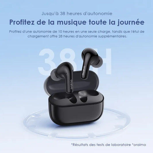 oraimo SpaceBuds Z Écouteurs sans fil ANC avec audio spatial