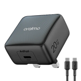 Kit chargeur mural oraimo PowerCube 20 Chic 20W GaN avec câble Type-C vers Type-C