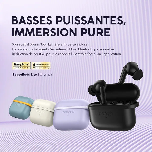 oraimo SpaceBuds Lite Sound360 Anti-Lost True Wireless Earbuds