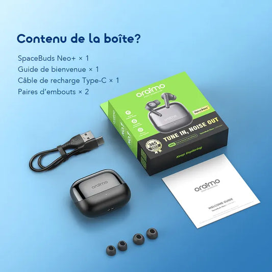 Écouteurs spatiaux sans fil oraimo SpaceBuds Neo+