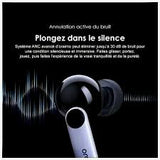 Écouteurs sans fil oraimo FreePods 4 ANC - Bleu nébuleuse