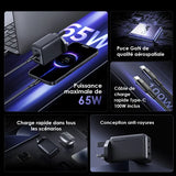 Kit chargeur mural GaN oraimo HyperGaN 65 65W avec câble CC 100W