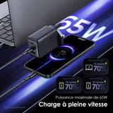 Kit chargeur mural GaN oraimo HyperGaN 65 65W avec câble CC 100W