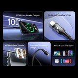 Câble de données oraimo RobustLine 100W haute vitesse et durable de type C vers type C
