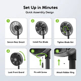 Ventilateur sur pied rechargeable oraimo AirCruze 14 pouces