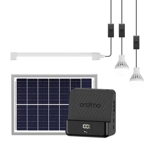 Système d'alimentation solaire domestique oraimo PowerSolar 382, durée de vie de 10 ans, puissance de charge de 22,5 W