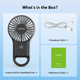 Ventilateur portatif léger à LED oraimo AirGo 75g