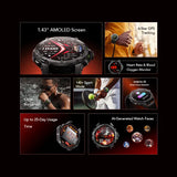 Montre connectée oraimo Watch GT 1,43" AMOLED 3 ATM GPS avec 2 bracelets interchangeables