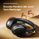 Casque supra-auriculaire sans fil hybride à réduction de bruit oraimo BoomPop N
