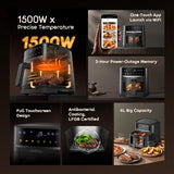 Friteuse à air chaud oraimo NutriFry S1 Ultra 1500W 6L avec écran tactile et application de contrôle