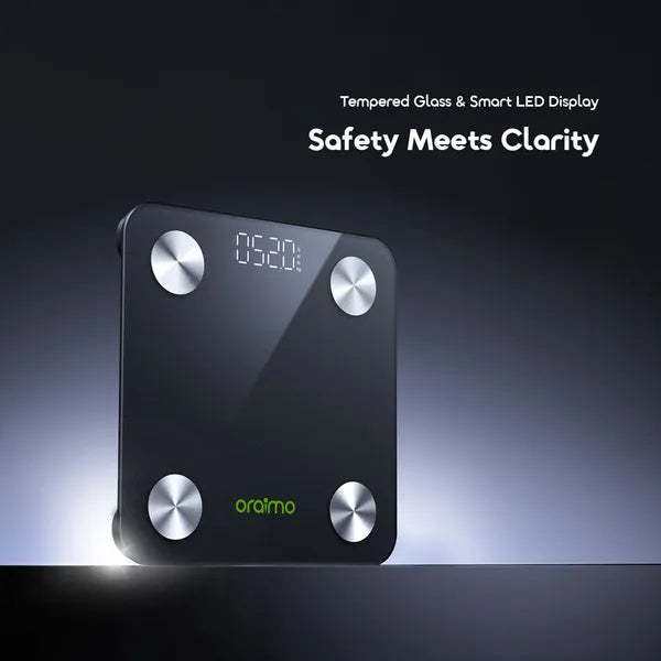 Balance impédancemètre connectée oraimo FitScale à LED