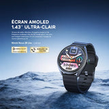 montre connectée oraimo Nova 2R Lite 1,43" AMOLED avec 30 jours d'autonomie en veille