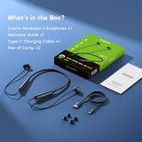 Écouteurs intra-auriculaires oraimo Necklace 5 avec réduction de bruit de 30 dB et vibration lors des appels