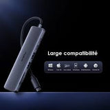 Station d'accueil multifonctionnelle PowerTrans USB-C Hub 7 en 1 oraimo