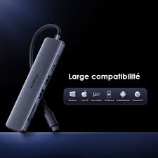 Station d'accueil multifonctionnelle PowerTrans USB-C Hub 7 en 1 oraimo