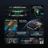 montre connectée oraimo Watch Nova AM avec écran AMOLED 2,01" et boîtier incurvé